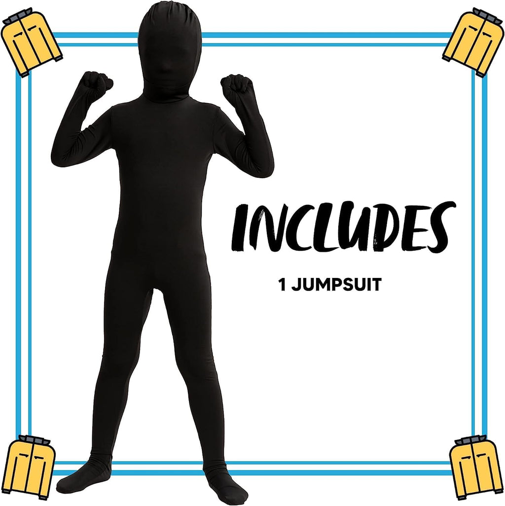 Joyfy Scary Halloween Costume for Kids, Slenderman Skin Bodysuit Skinsuit for Boys Girls Halloween Dress up Party Age up to 12 Years