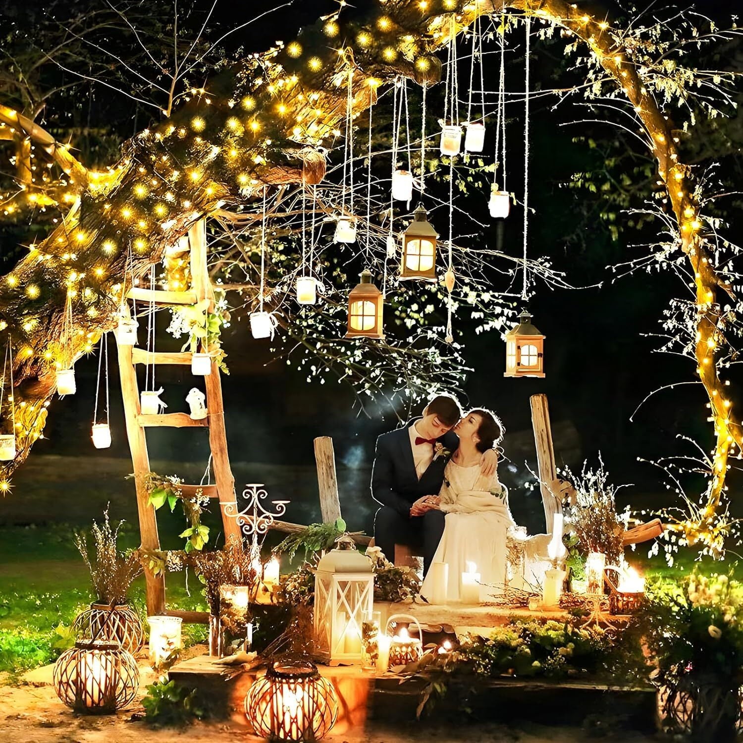 Scidweet Christmas String Lights, 108 ft 300 Twinkle String Lights for Xmas Christmas Tree Indoor Outdoor Home Decorations, Multicolor