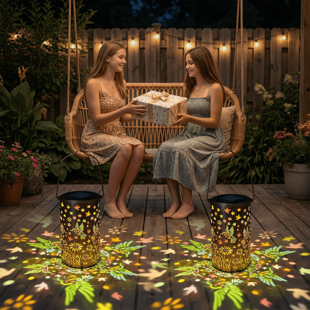 Colorful Solar Lanterns IP65 Outdoor Waterproof, Mother's Day Gifts for Women Mom Grandma - LED Colorful Sunflower Solar Lights Metal Hanging Lantern for Patio Yard Porch