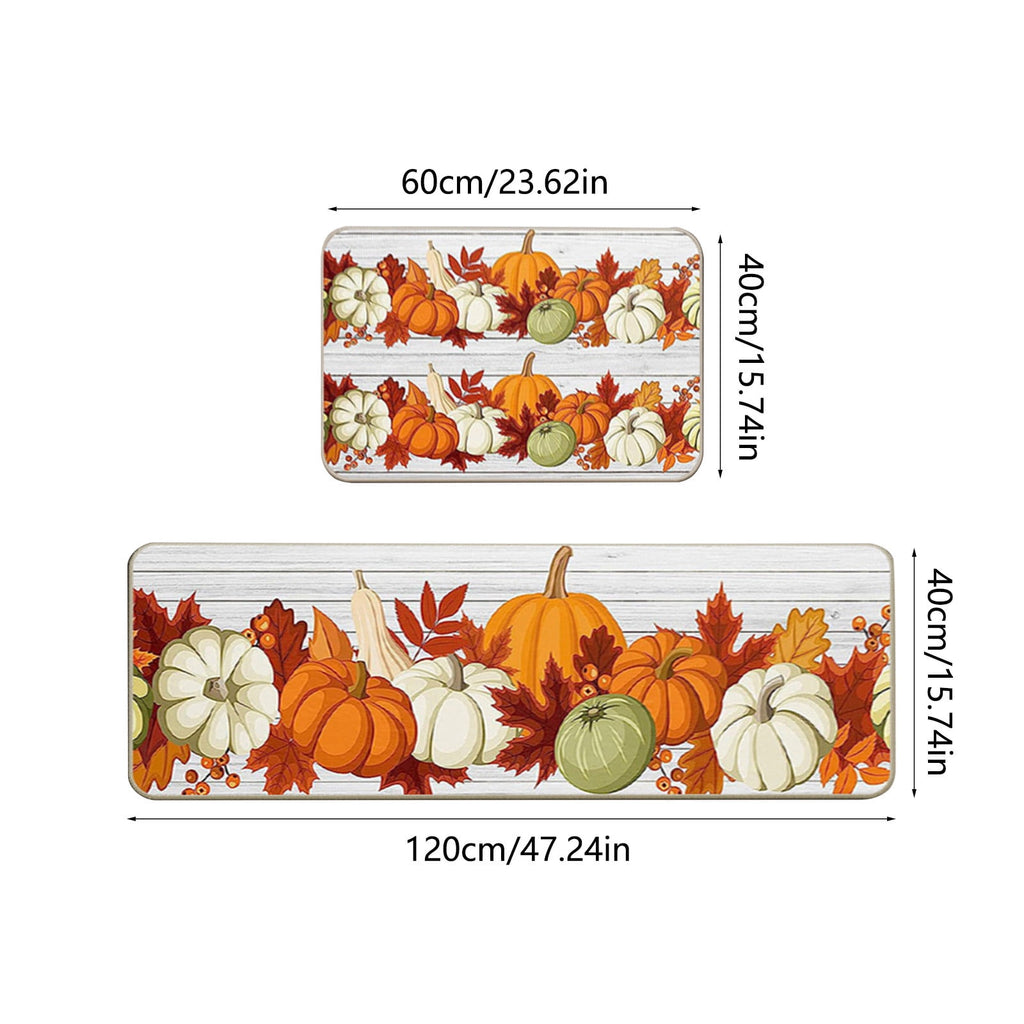 Zhourta Halloween Fall Plaid Outdoor Rug Orange Plaid Outdoor Rug Cotton Hand Woven Check Rug Layered Doormats for Front Door Front Porch Farmhouses Entryway Patio 15.7x23.6 Inch