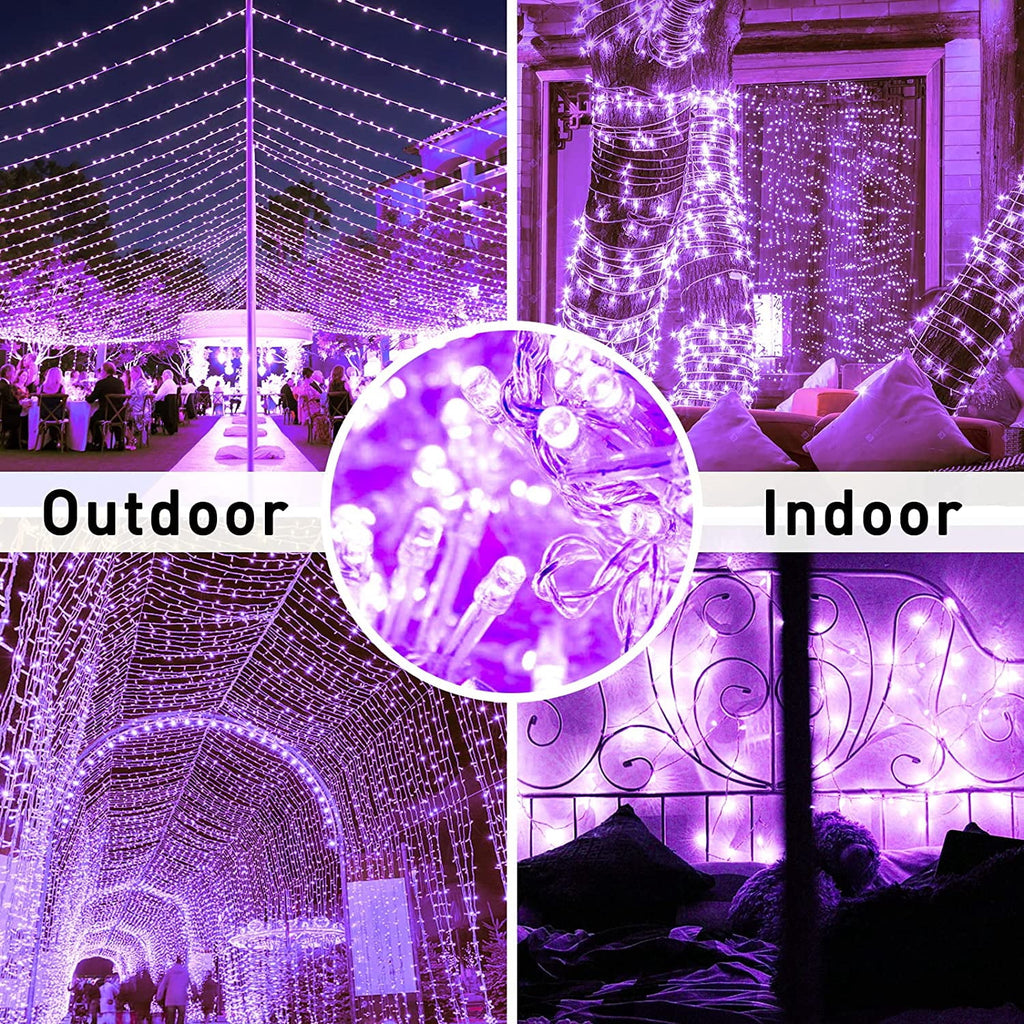 JMEXSUSS 200 LED Christmas Lights Indoor Outdoor, Connectable Warm White Christmas Tree Lights Clear Wire, 66 Ft Twinkle Fairy String Lights Plug in for Bedroom Wedding Christmas Tree Decorations