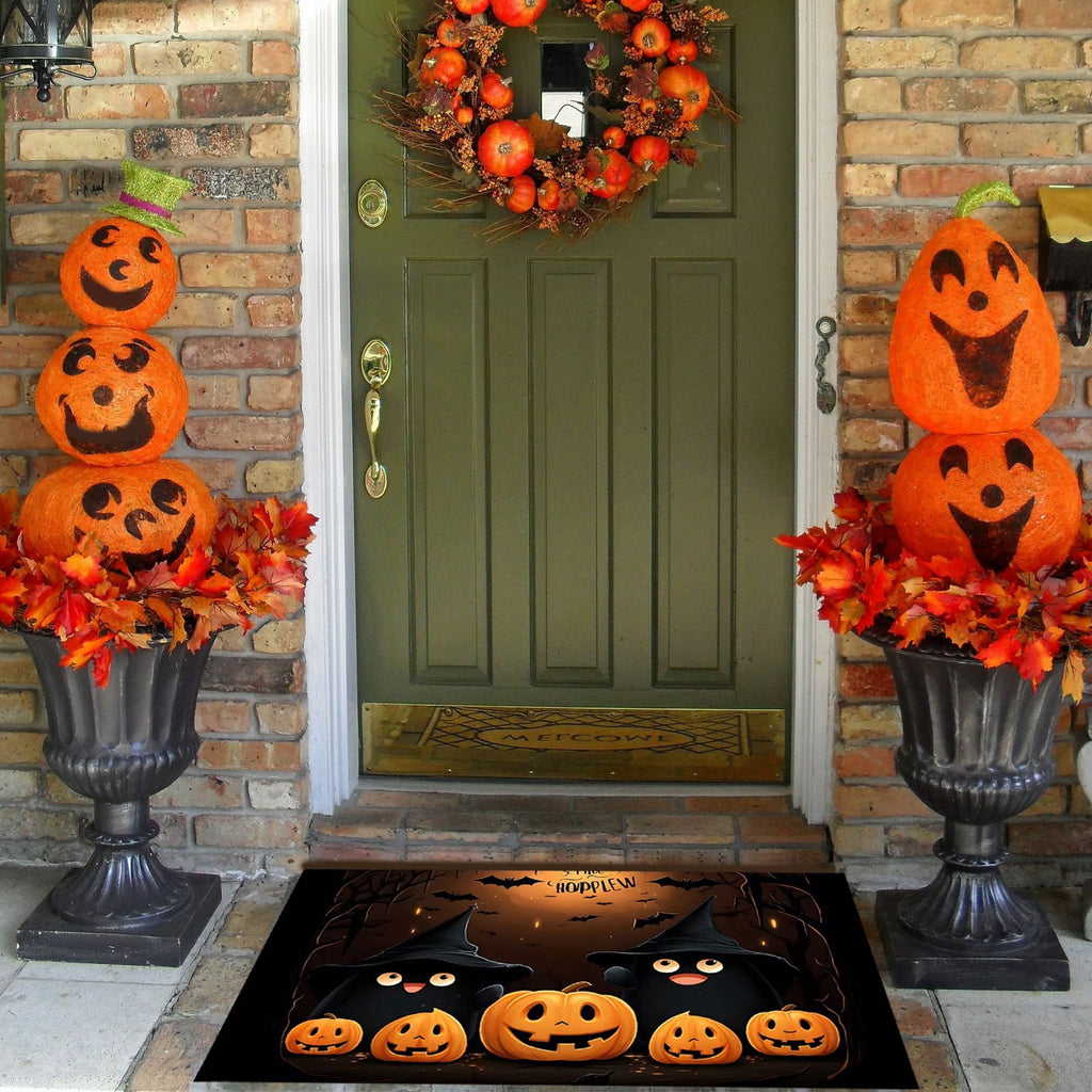 Vggrvlo Under5 Halloween Kitchen Rugs Mats for Floor Non Slip Extra Thick Chenille Door Mat Machine Washable Bath Mats Halloween Decorations