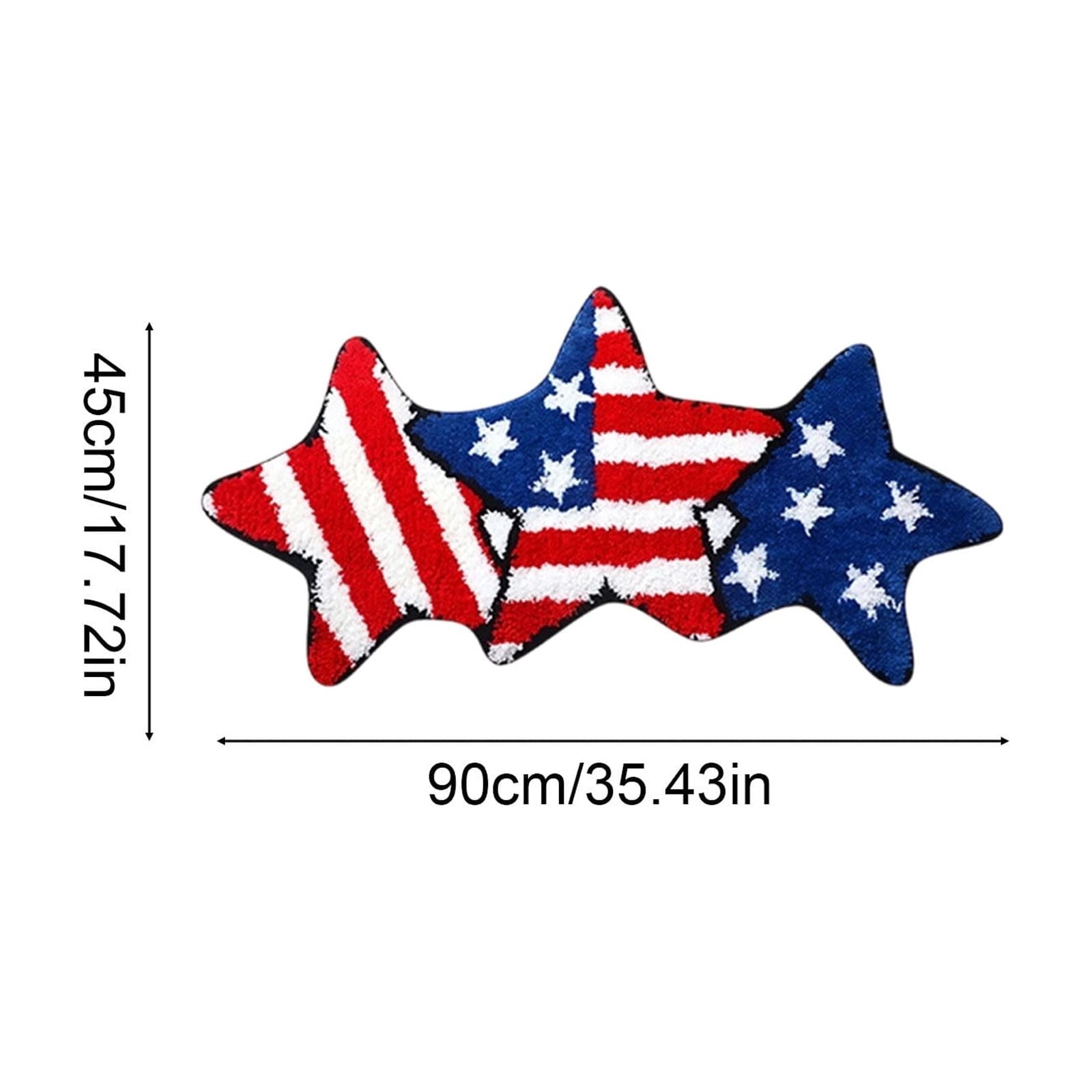 Wooowa Plush Style Multi Purpose Floor Mat Bathroom Entrance Coffee Table Carpet Fit for Fourth of July Decorations Patriotic Decor for Home Daily Holiday Festive Use