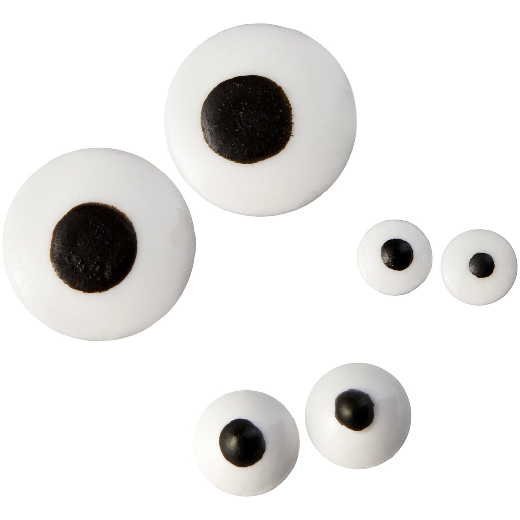 Wilton Edible Candy Eyeball Sprinkles Halloween Googly Eyes Black & White 2.75 oz.