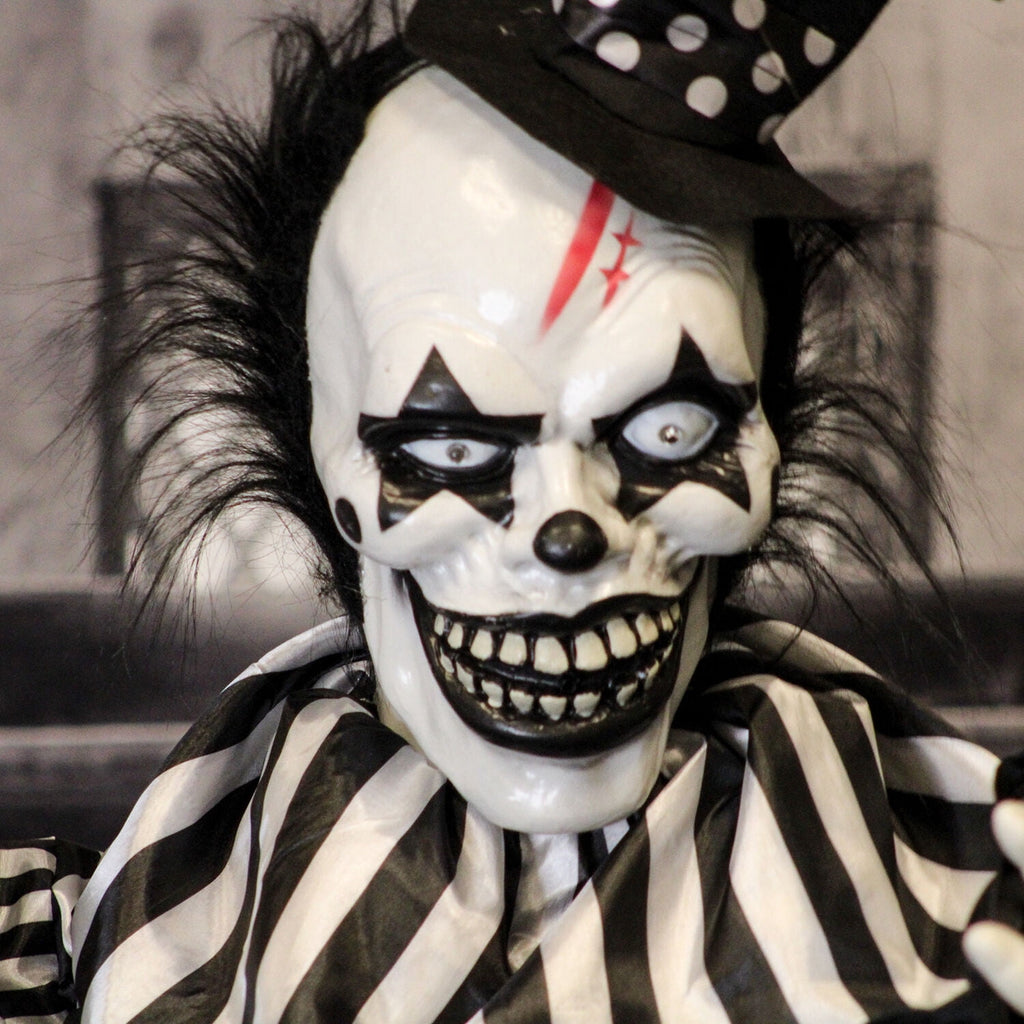 Haunted Hill Farm 1.8 ft Groundbreaker Clown-Vile, Halloween Decoration, Multi-Color, HHFJCLOWN-2LSA