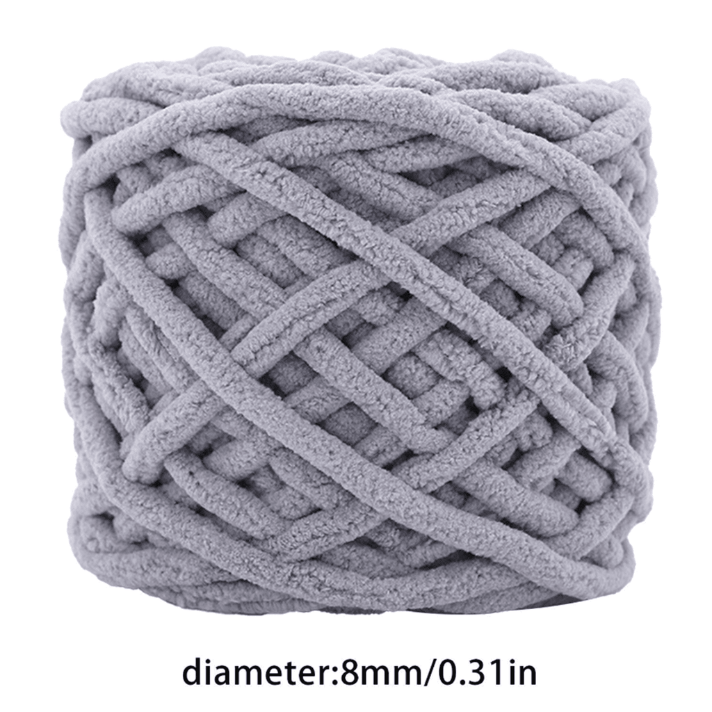 1 Pc Blanket Yarn Chunky Knit Chenille Yarn Soft Velvet Yarn Crochet Knitting Blanket Yarn DIY Craft for Knit Sweaters, Blankets, Shoes, Scarves, Clothes, Dark Green