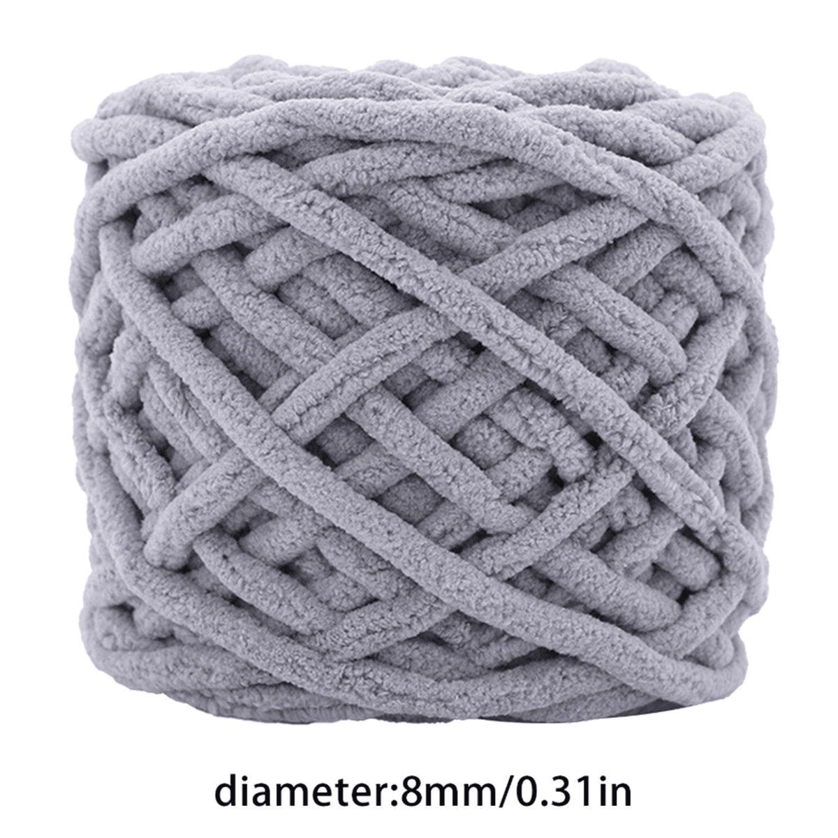 1 Pc Blanket Yarn Chunky Knit Chenille Yarn Soft Velvet Yarn Crochet Knitting Blanket Yarn DIY Craft for Knit Sweaters, Blankets, Shoes, Scarves, Clothes, Dark Green