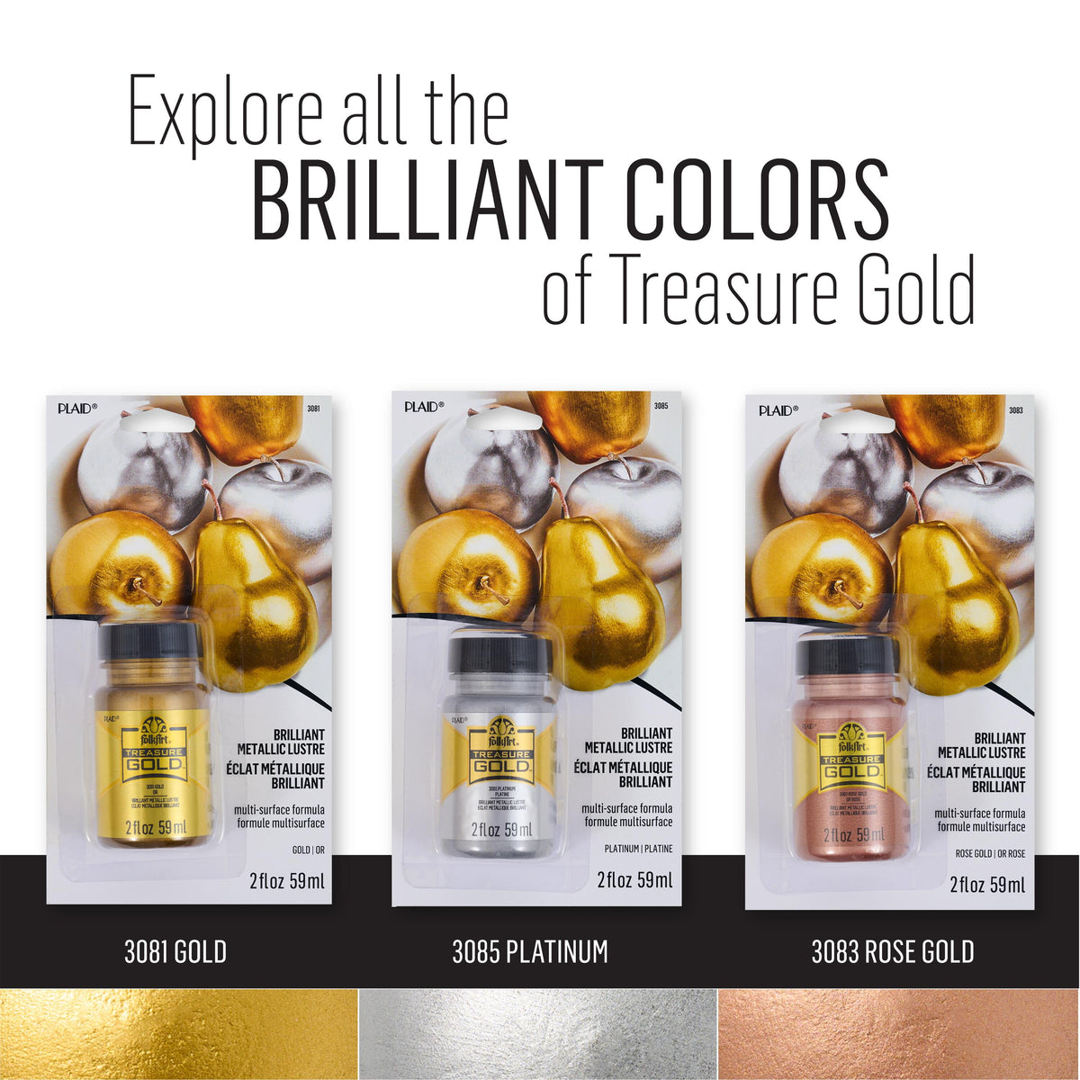 FolkArt Treasure Gold Acrylic Craft Paint, 2 fl oz