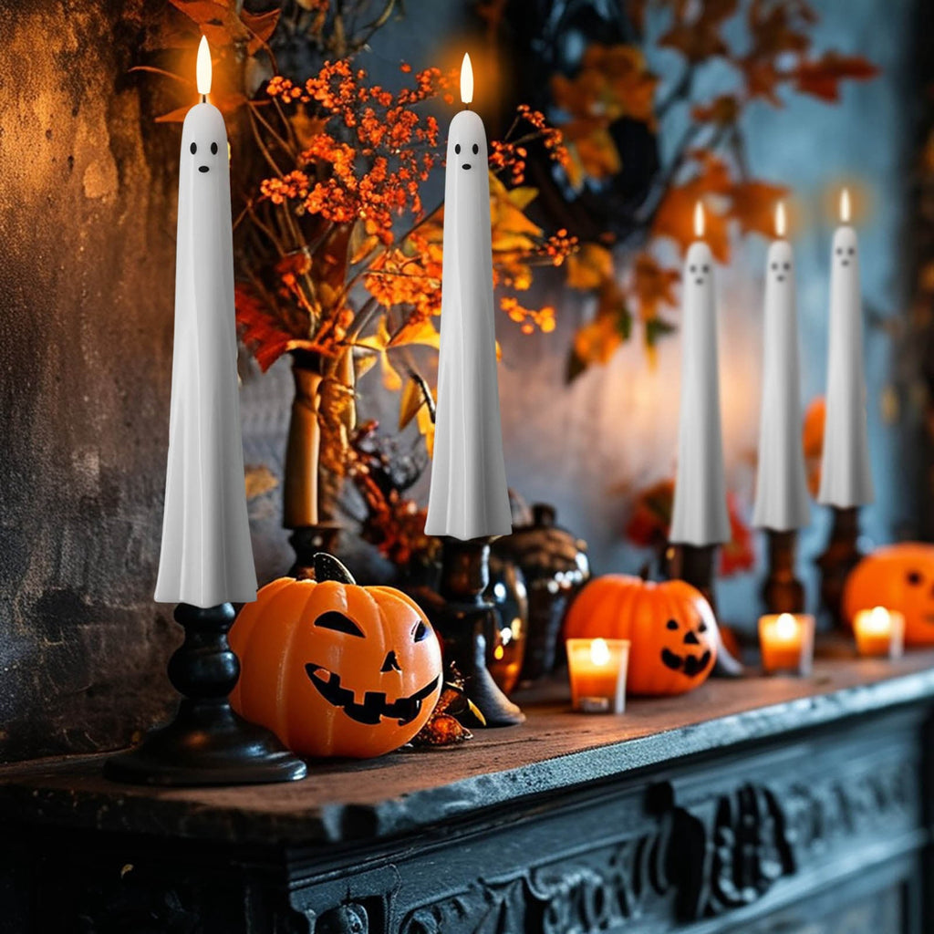 XGFHYJEH Halloween Decorations LED Candle Lights, 3pc Pumpkin Lantern, Halloween Indoor Decor, Halloween Table Decoration Ornament for Home Room Party