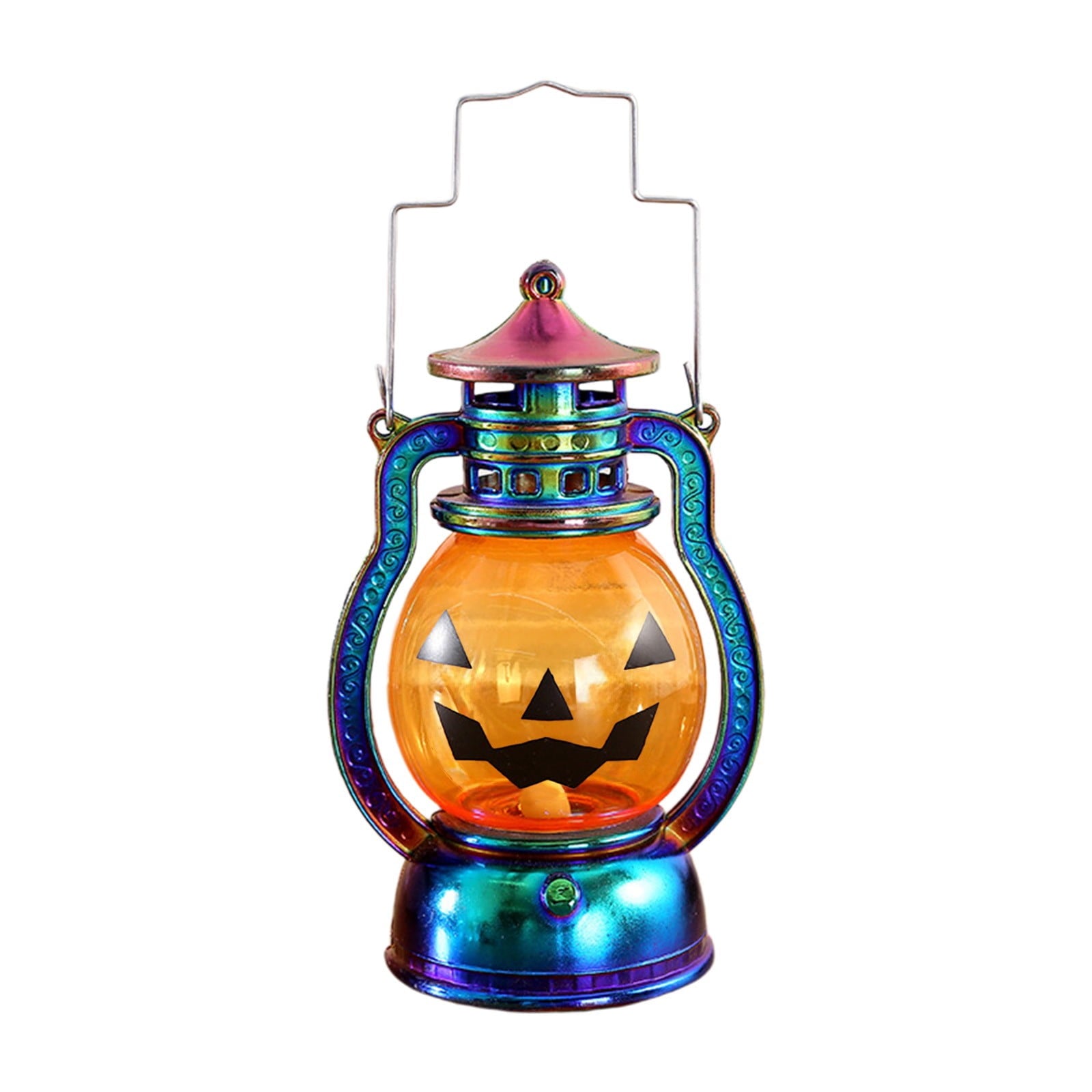 Black Halloween Mini LED Lantern Table Centerpiece 5.1 Inch for Indoor Decor, 2 Inch, 5 cm