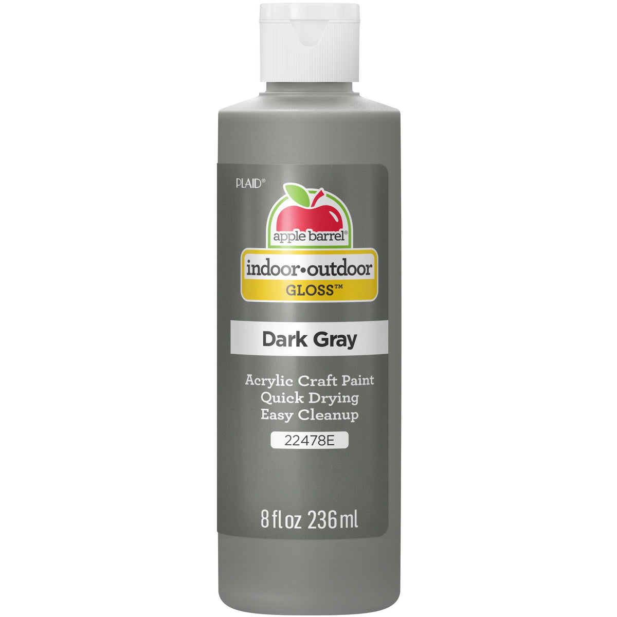 Apple Barrel Acrylic Craft Paint, Gloss Finish, White, 8 fl oz