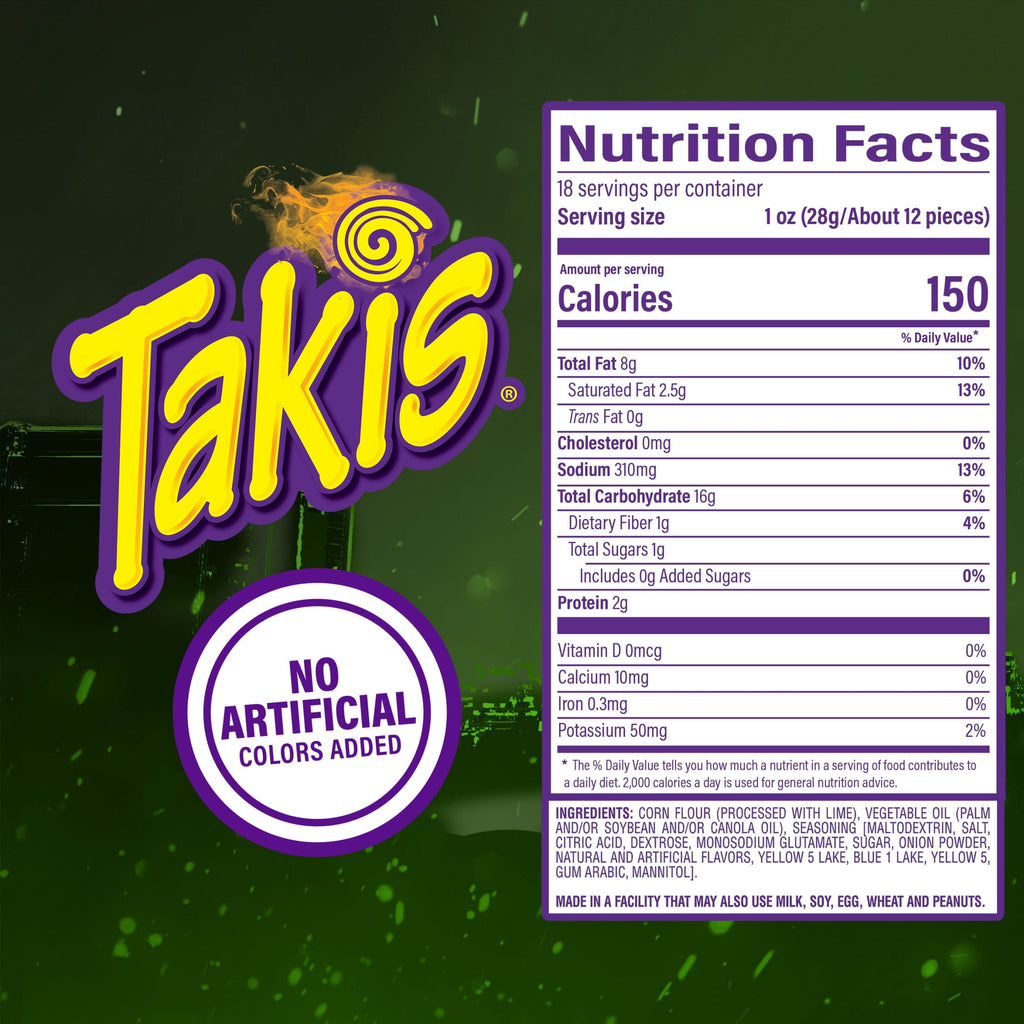 Takis Zombie 18 pc / 1 oz Multipack, Habanero & Cucumber Rolled Tortilla Chips