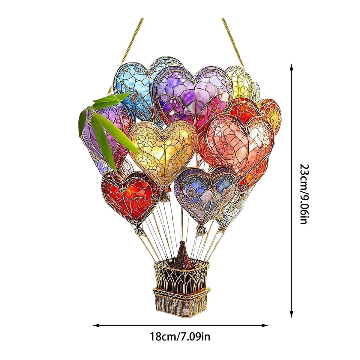 Hot Air Balloon Solar Lantern for Garden Decor, Flickering Flame Hanging Solar Light for Outdoor Decorations, Blue & Purple Lamp for Yard Tree Porch Party