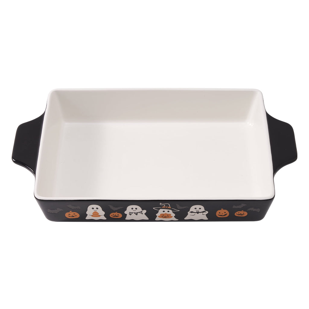 Way To Celebrate 9 in x 13 in Ghost & Jack-O-Lantern Glazed Stoneware Bake & Serve Dish
