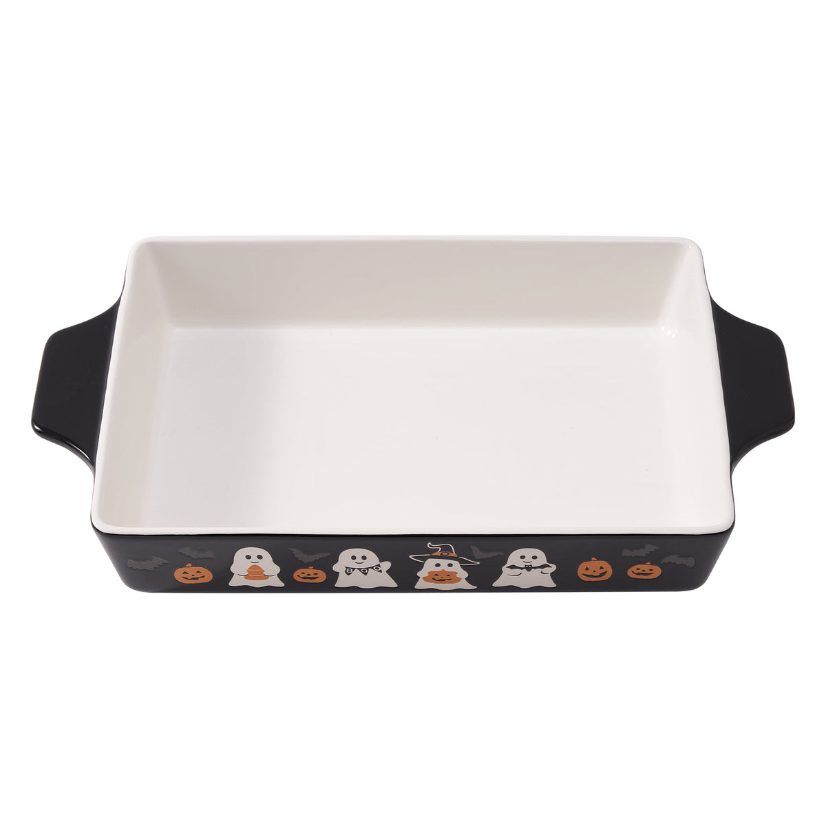 Way To Celebrate 9 in x 13 in Ghost & Jack-O-Lantern Glazed Stoneware Bake & Serve Dish