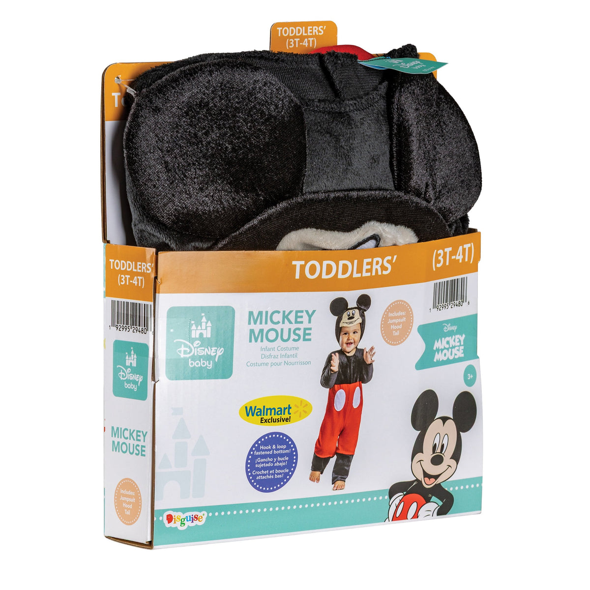 Disney Mickey Mouse Halloween Costume for Children, Toddlers Size 3T-4T, by Disguise