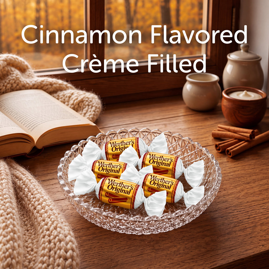 Werther's Original Limited Edition Fall Harvest Cinnamon Crème Soft Caramels, 7.4 oz Bag