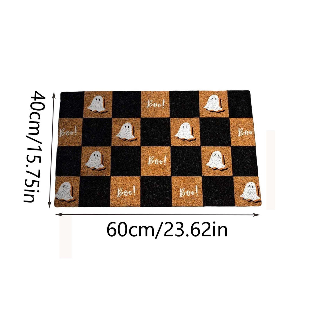 BZPIZ Halloween Cute Pumpkin Door Mat for Front Door, Doormat Outside Entrance, Halloween Decor for Porch and Entryway, Indoor & Outdoor Use Orange