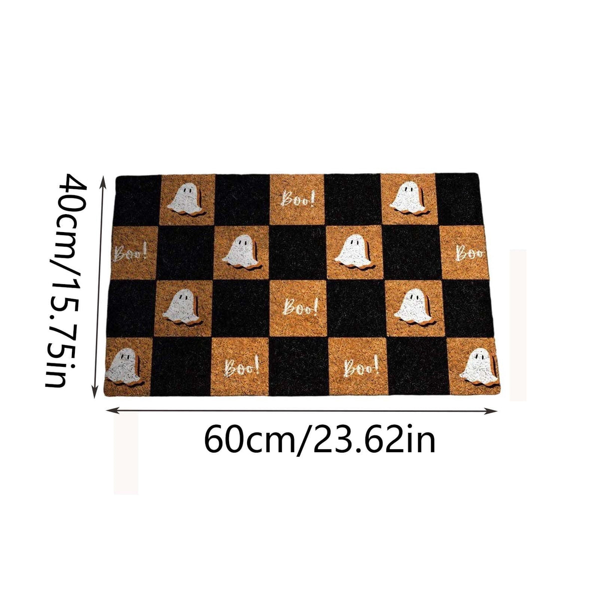 BZPIZ Halloween Cute Pumpkin Door Mat for Front Door, Doormat Outside Entrance, Halloween Decor for Porch and Entryway, Indoor & Outdoor Use Orange