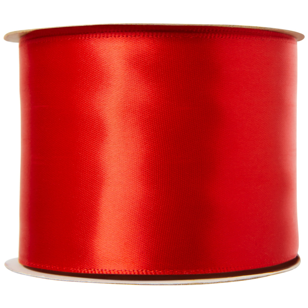 (2 pack) Offray Ribbon, Red 2 1/4 inch Single Face Satin Polyester Ribbon for Sewing, Crafts, and Gifting, 9 feet, 1 Each