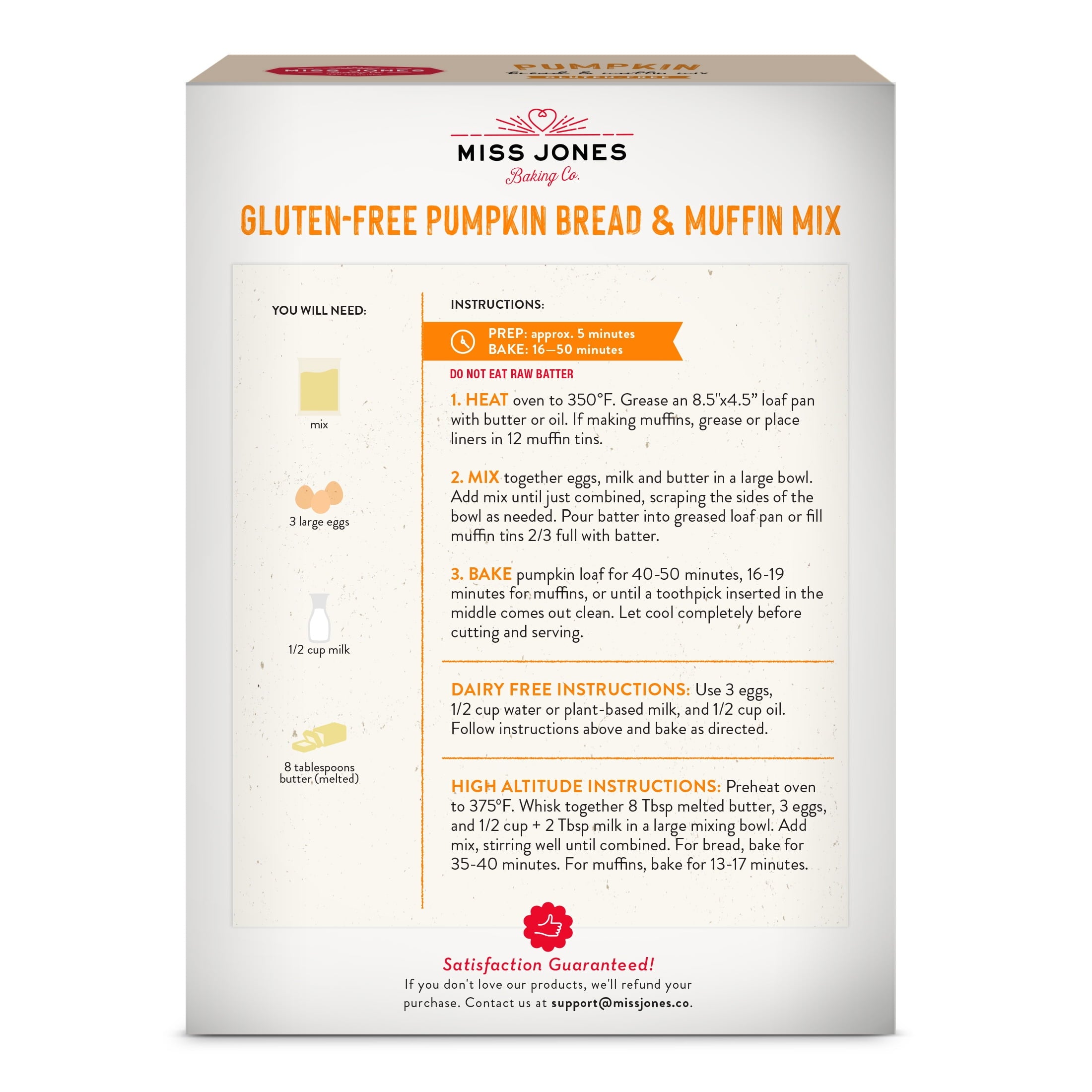 Miss Jones Baking Co. Gluten Free Pumpkin Bread Mix 14oz