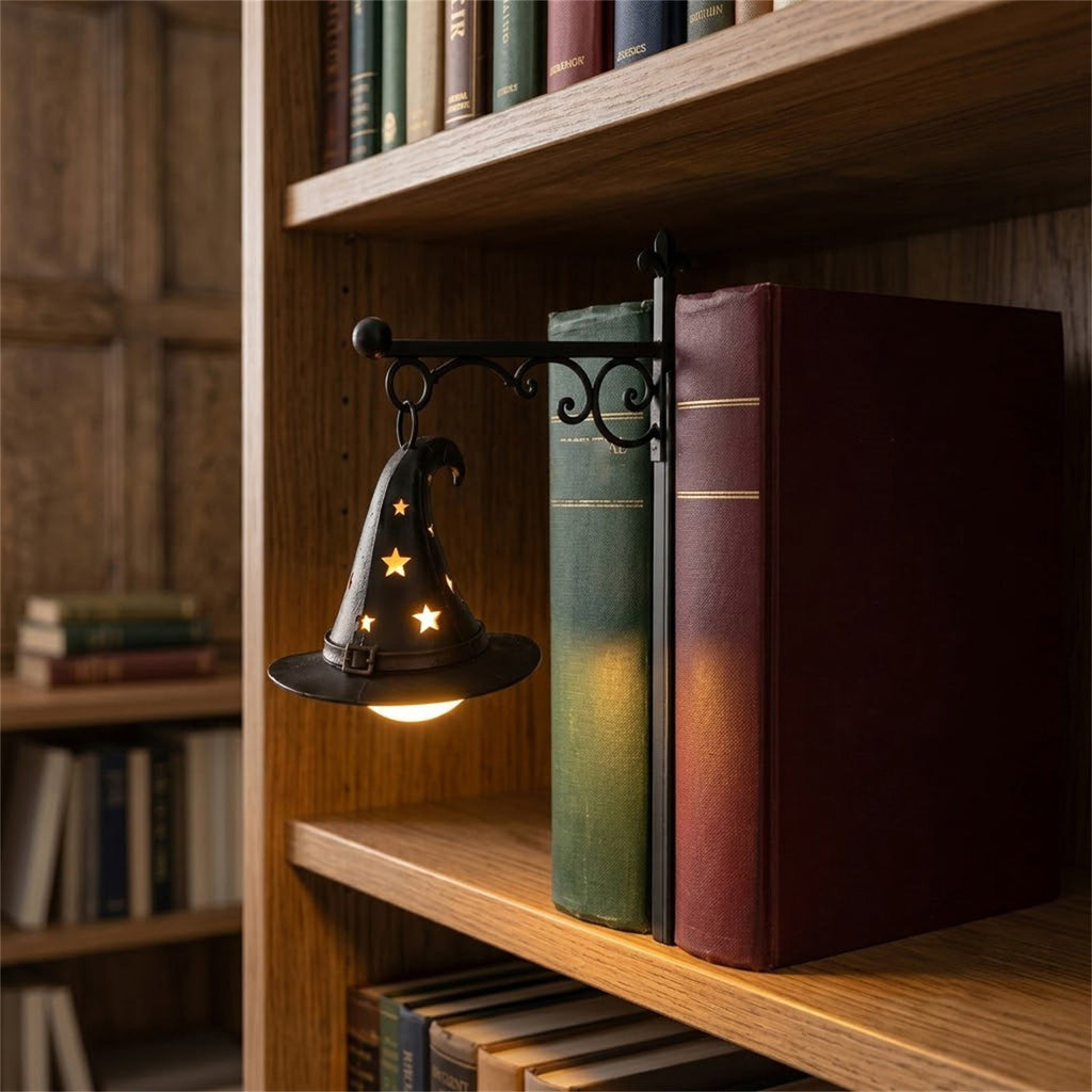 Nkmbld Halloween Bookshelf Lamp, Vintage Library Lantern Decorative Bookshelf Lighting, Hanging Ghost Lantern Book Shelf Light, Halloween Decorations Indoor