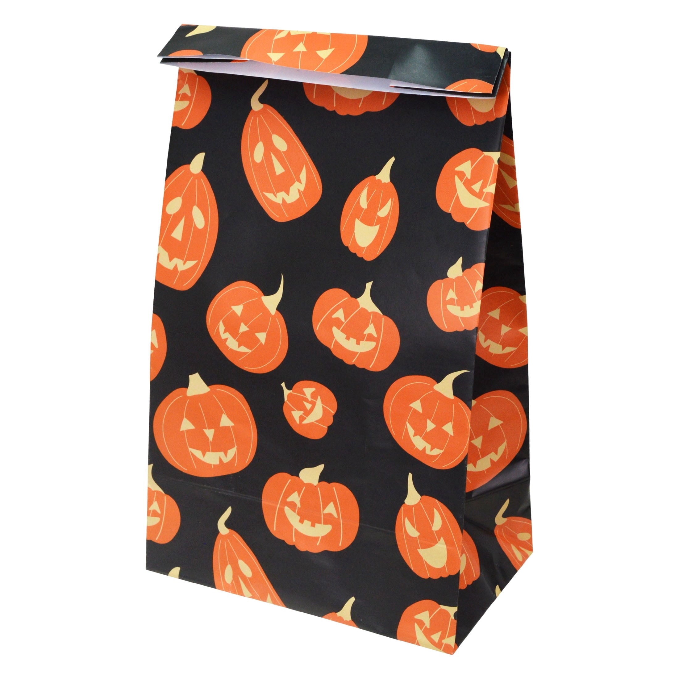 Pumpkin Paper Treat Bag, Multicolor, 6" x 3.5" x 10.5", Halloween by Way To Celebrate