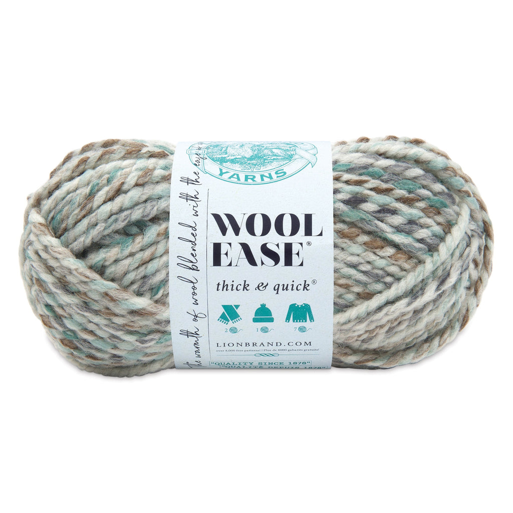 Lion Brand Yarn Wool-Ease Thick & Quick Fisherman Super Bulky Acrylic Wool Blend Yarn