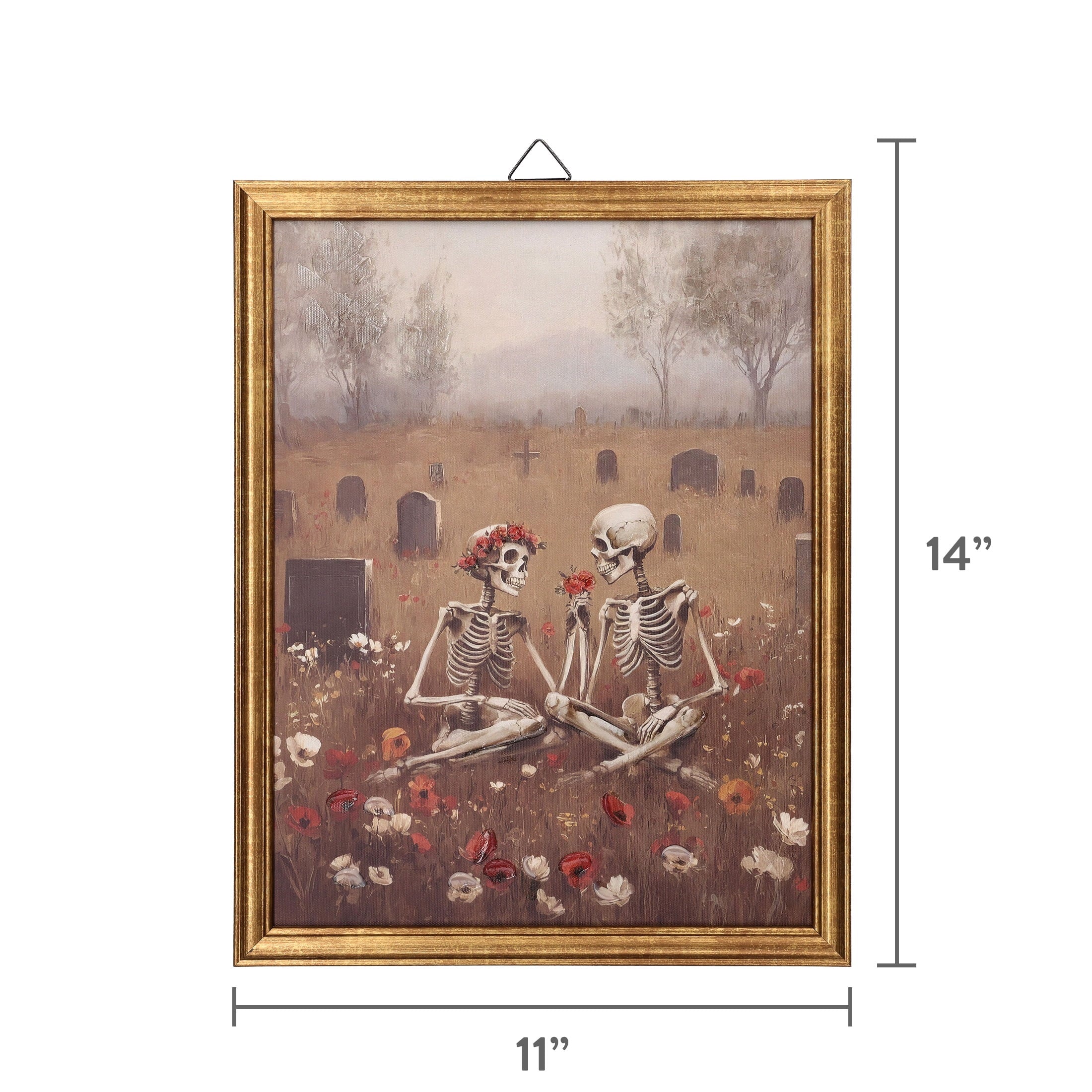 Skeleton Couple Framed Wall Art, Multicolor, 11" x 14", Halloween by Way To Celebrate