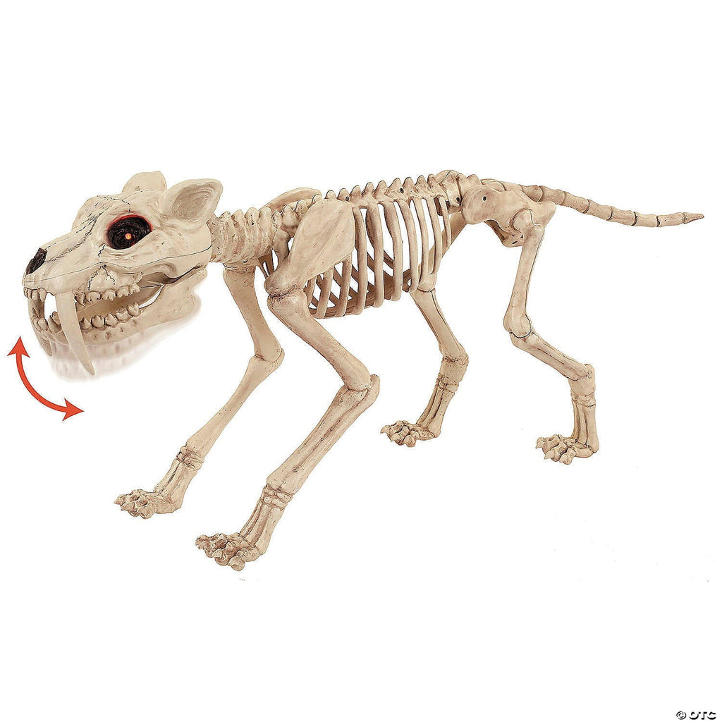 Seasons USA SEW81896 18.5 in. Animated Light-Up Tiger Skeleton Halloween Decoration