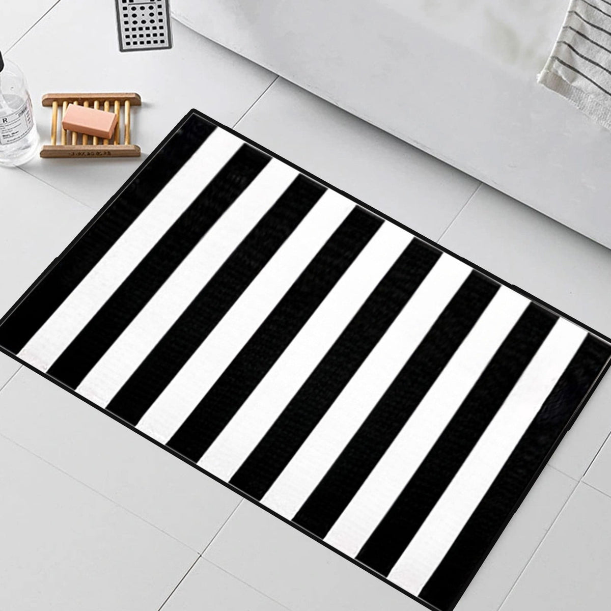 Mouliraty Fall Outdoor Rug,15.7x23.6in,Halloween Thanksgiving Decor Rug New Stripe Outdoor Rug Layered Doormats for Washable Carpet Front Door Porch Farmhouses Entryway Patio Dark Color Rug