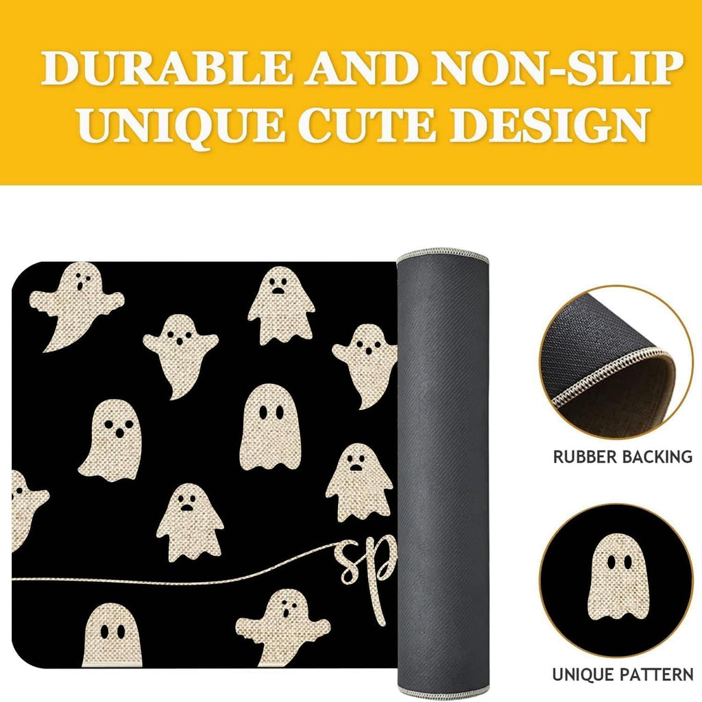 Halloween Door Mat 30 X 17 Inch Halloween Skull Doormat Indoor Outdoor Entrance Floor Mat Non Slip Halloween Decor Rubber Welcome Mats