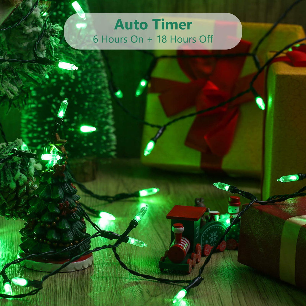 TETOU Halloween Lights, 33ft 100 LED Battery Halloween Lights, 8 Modes String Lights with Timer, Indoor Outdoor Waterproof mini Lights String for Halloween Bedroom Patio Decor - Orange & Purple