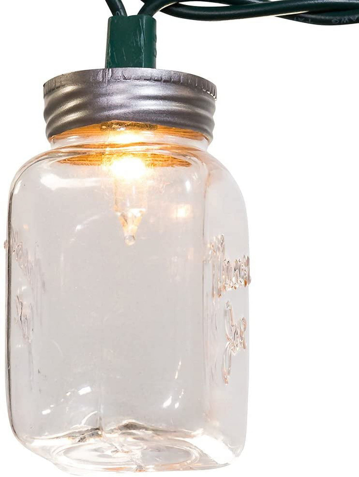 Kurt Adler UL 10-Light Clear Mason Jar Light Set
