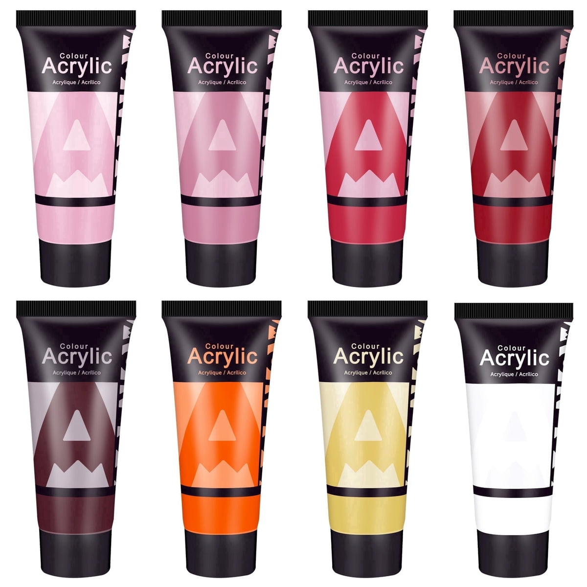 AUREUO Galaxy Glitter Acrylic Paint Set - 8 Twinkle Colors 0.71 Fl Oz / 21ml Tubes Sparkling Art Paints for Crafts Decor Non-toxic Painting Supplies for Artists
