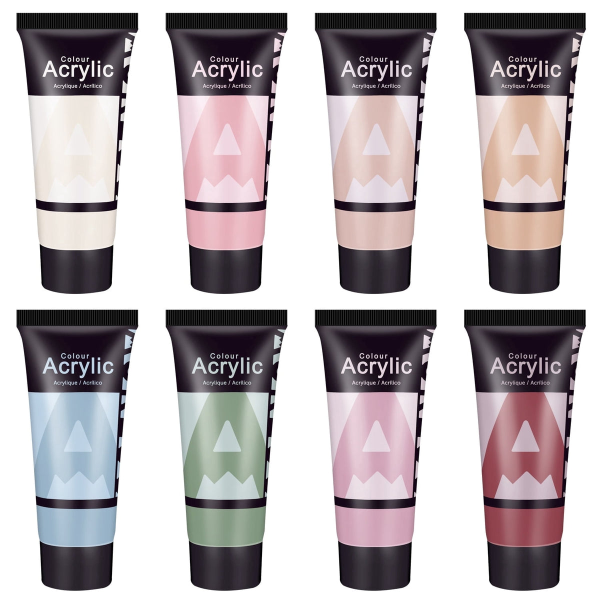 AUREUO Galaxy Glitter Acrylic Paint Set - 8 Twinkle Colors 0.71 Fl Oz / 21ml Tubes Sparkling Art Paints for Crafts Decor Non-toxic Painting Supplies for Artists