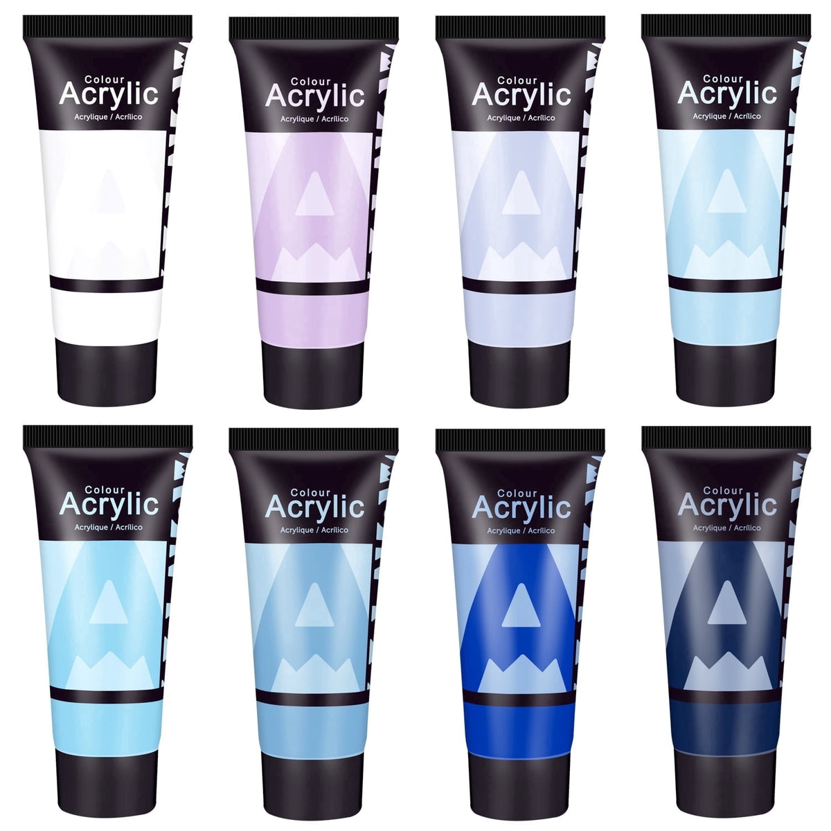 AUREUO Galaxy Glitter Acrylic Paint Set - 8 Twinkle Colors 0.71 Fl Oz / 21ml Tubes Sparkling Art Paints for Crafts Decor Non-toxic Painting Supplies for Artists