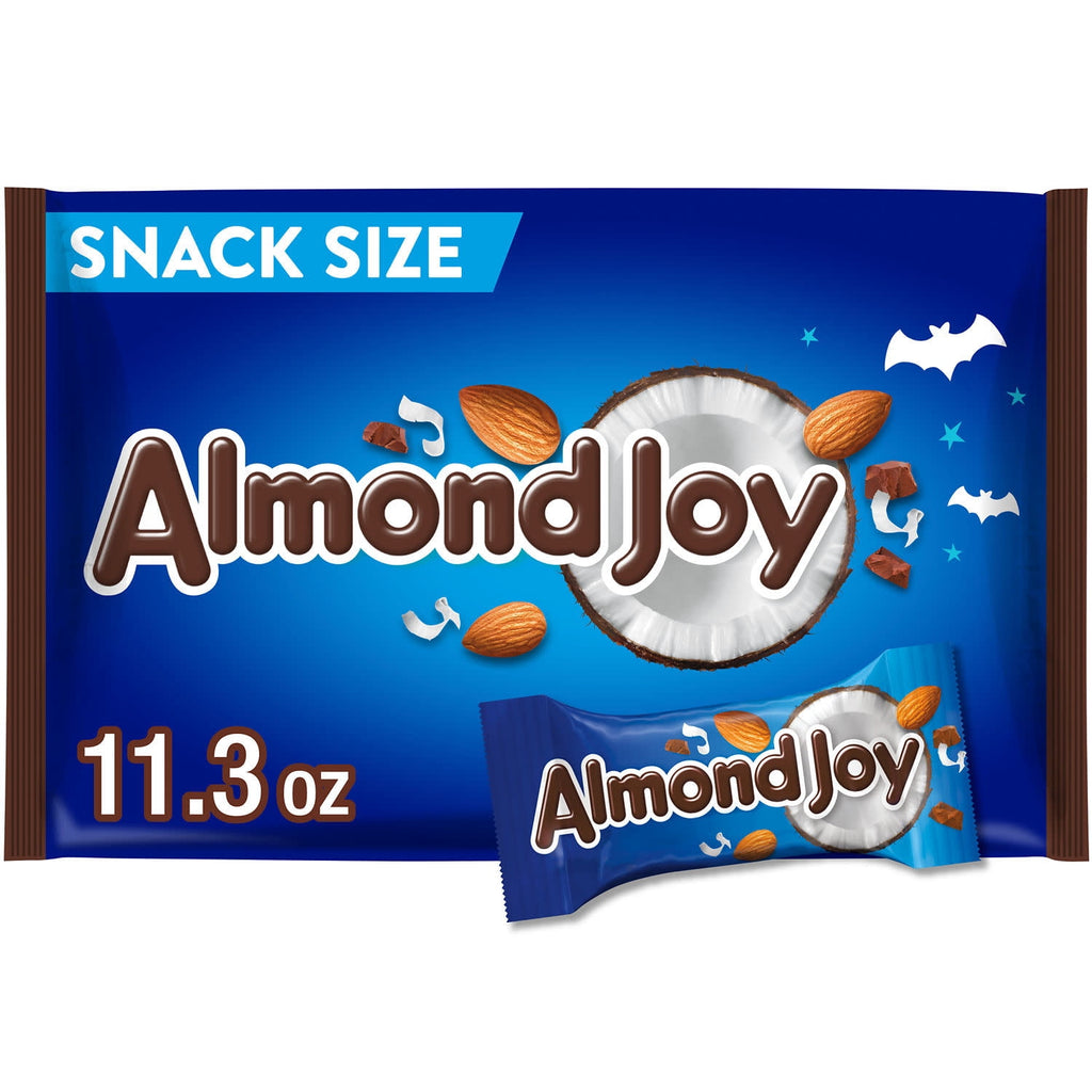 Almond Joy Coconut and Almond Chocolate Snack Size Halloween Candy, Bag 11.3 oz