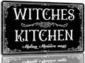 AociSuki Witches Kitchen Sign Halloween Metal Sign Vintage Spooky Decor Halloween Witch Decor Signs Gothic Halloween Decorations for Cafe Bar Kitchen 8x12 Inch