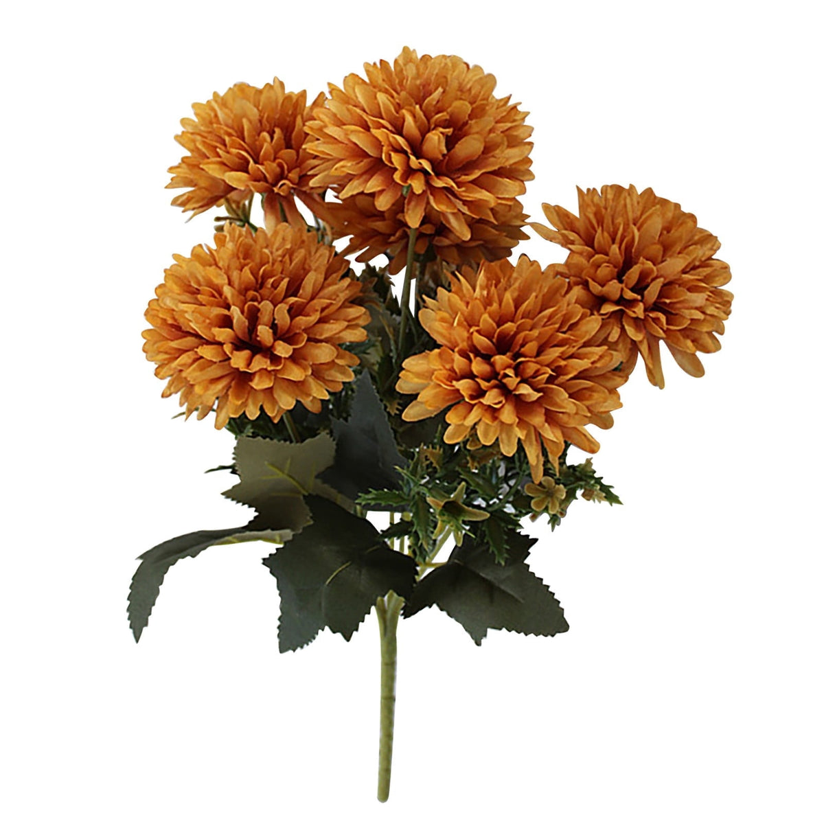 Fall Outside Decor Simulation 6-Head Chrysanthemum Bouquet Autumn Edition - Sapphire Blue Fake Flowers For Outdoors Fall Door Decor Faux Pumpkins For Outdoor For Fall Decor