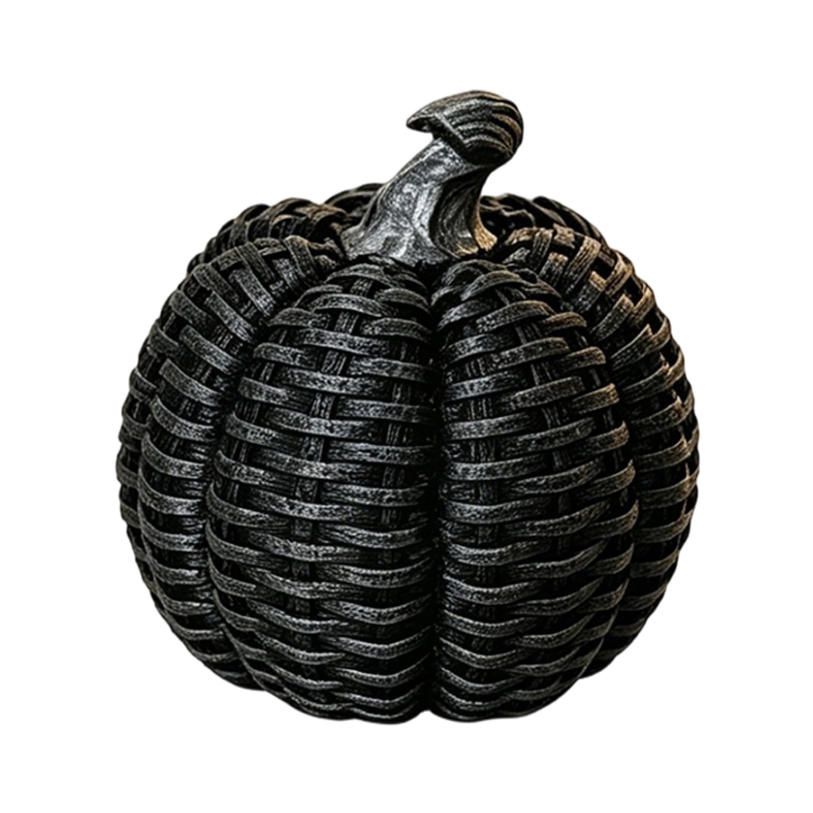 Artificial Pumpkins Halloween Decorations, 3.94 Inch Fall Pumpkin Decor Faux Resin Pumpkins Woven Pumpkin Centerpiece for Rustic Farmhouse Fall Thanksgiving Autumn Harvest Table Decor