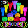 Ayieyill 200pcs Glow Sticks Bulk Party Pack 8" Halloween Glow Sticks for Kids Glow in The Dark Party Supplies