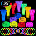 Ayieyill 100pcs Glow Sticks Bulk Party Pack 8" Halloween Glow Sticks for Kids Glow in The Dark Party Supplies