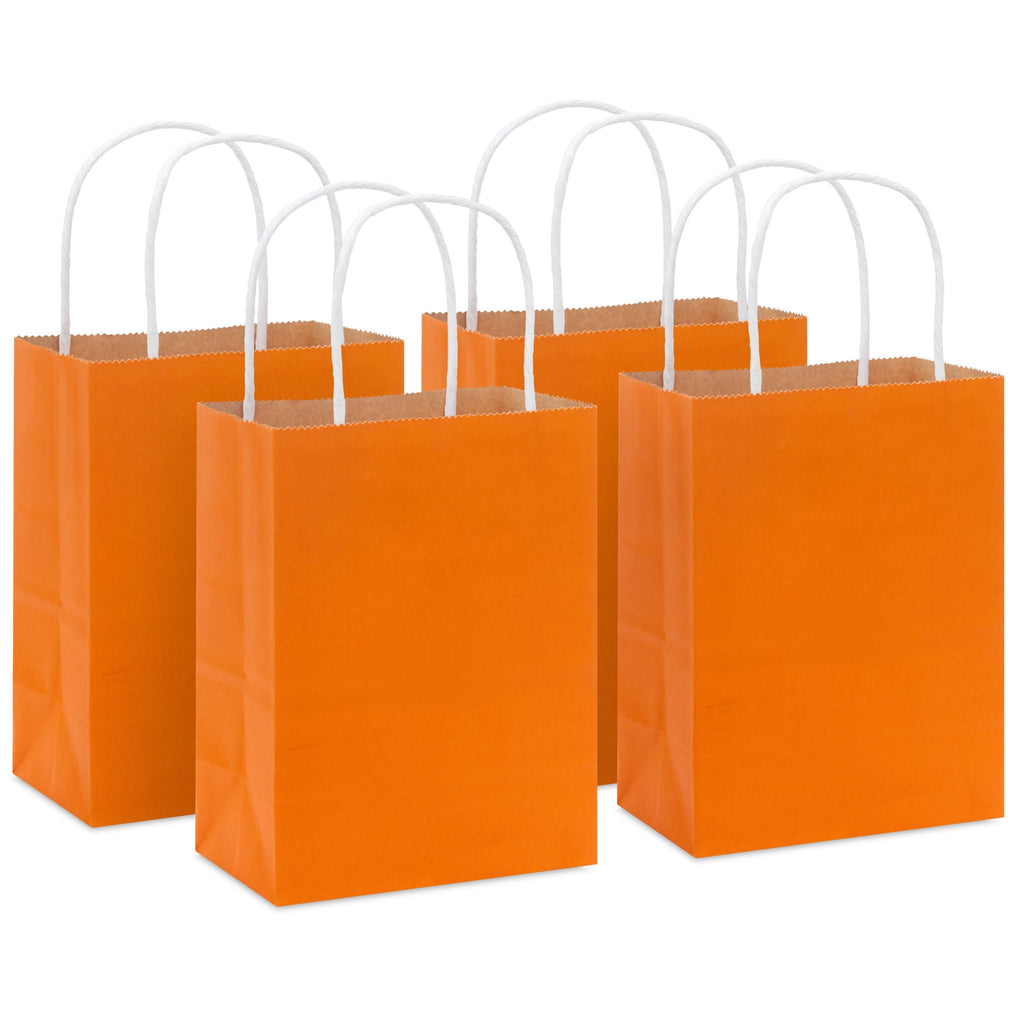 Hallmark Small Halloween Gift Bag Bundle (Orange) Set of 4, 4 Count