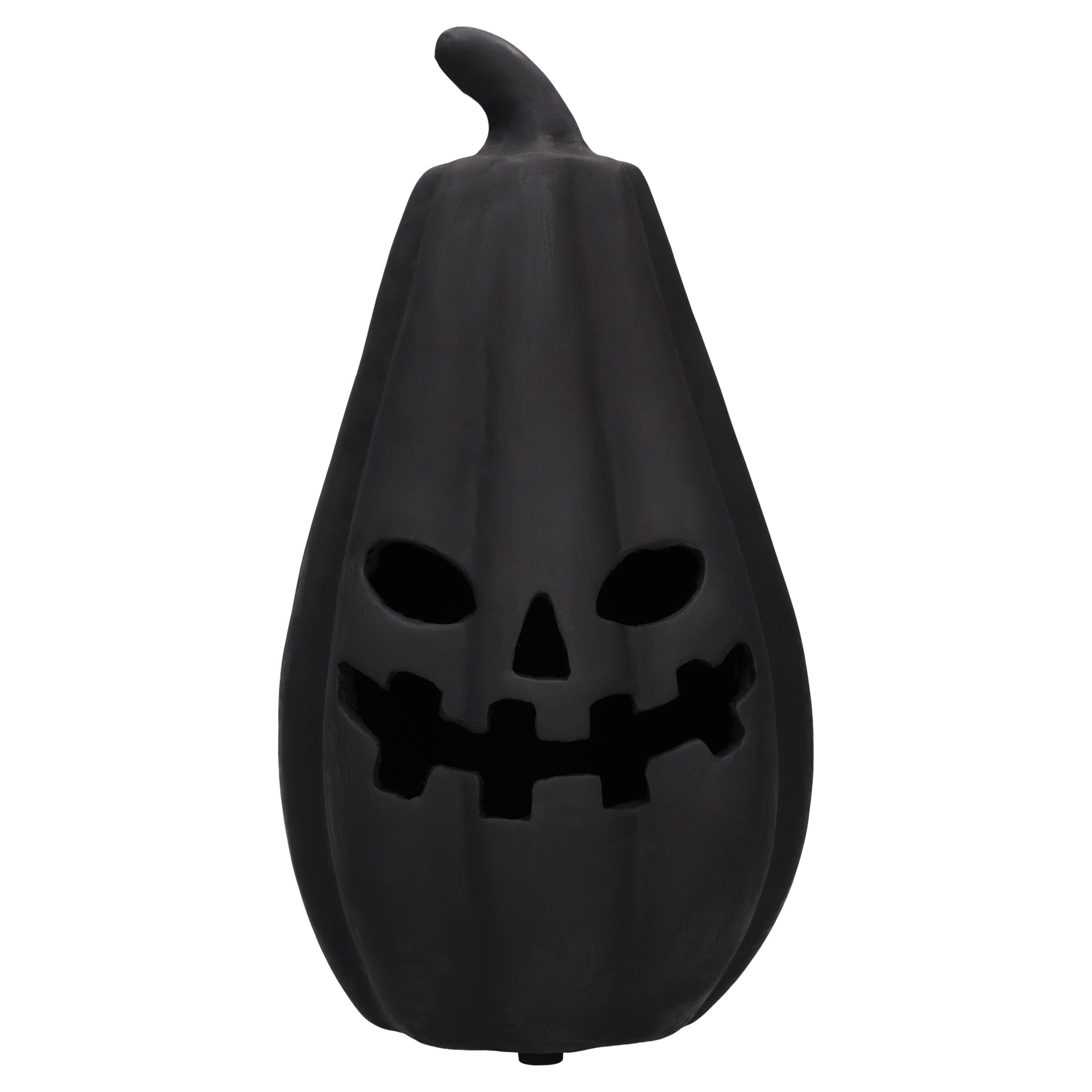 Paper Mache Jack-o'-Lantern Decoration, White, 12.5", Halloween by Way To Celebrate