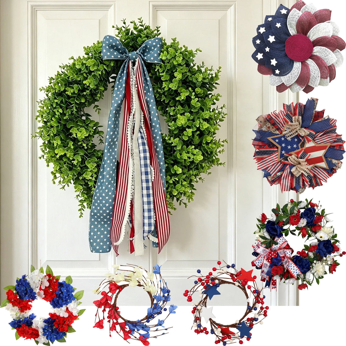 Gcvizuso Halloween Crescent Floral Wreath, Orange Red Rose Hydrangea Fall Front Door Decor for Autumn Harvest Celebration
