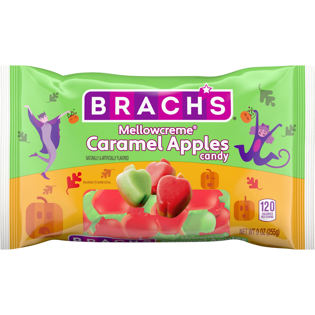 Brach’s Mellowcreme Caramel Apple Candy, Halloween Candy, 9 oz Bag