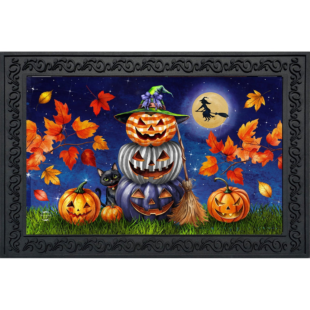 Briarwood Lane Doormat 30x18 Indoor Outdoor Halloween Pumpkin Stack For Halloween Doormat