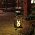 Brown Solar Lanterns Outdoor Hanging Lights | Hollowed-Out Metal Led Garden Decor | Waterproof Ip55 for Patio & Yard | 6-10 Hours Auto On/Off Lighting