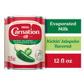 Nestle Carnation Kickin' Jalapeno Flavored Evaporated Milk for Macaroni and Cheese, Shelf Stable Milk, NET 12 fl oz (354 mL)